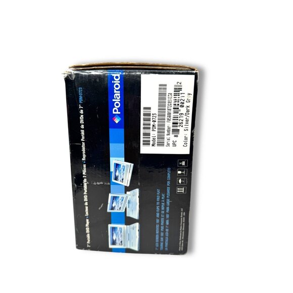 Polaroid 7" Portable DVD Player PDM-0723 Silver Working Original Box - Picture 16 of 16